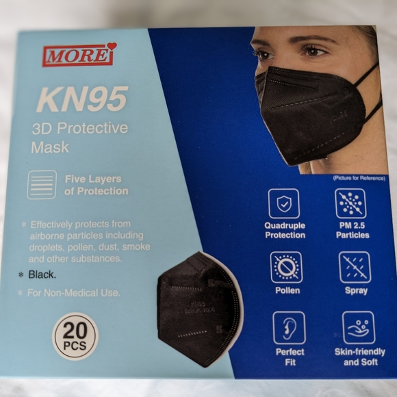 KN95 Masks Black (20 Pcs) - Picture 1 of 3